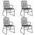 Set mobilier de grădină, 5 piese, negru, ratan PVC GartenMobel Dekor