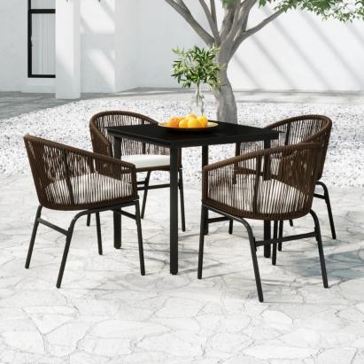 Set de mobilier pentru grădină, 5 piese, maro GartenMobel Dekor