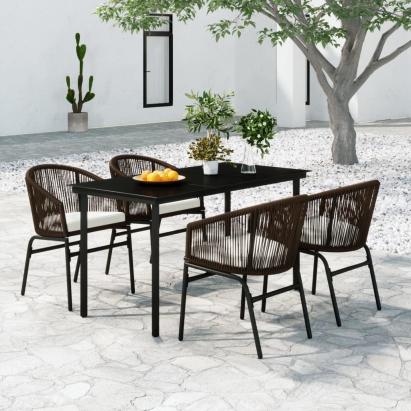 Set de mobilier pentru grădină, 5 piese, maro GartenMobel Dekor