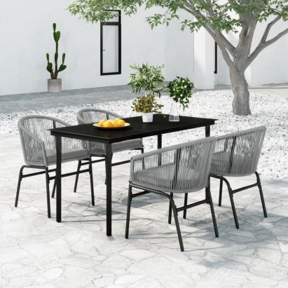 Set mobilier de grădină, 5 piese, gri GartenMobel Dekor
