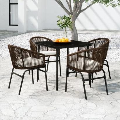 Set de mobilier pentru grădină, 5 piese, maro GartenMobel Dekor