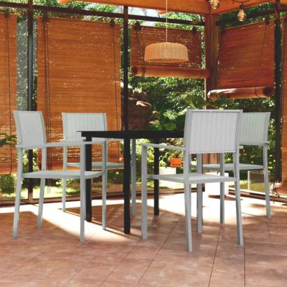 Set de mobilier de grădină, 5 piese, alb GartenMobel Dekor