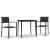 Set mobilier de grădină, 3 piese, negru GartenMobel Dekor