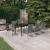 Set mobilier de grădină, gri și negru, 9 piese GartenMobel Dekor