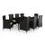 Set mobilier de grădină cu perne, 9 piese, negru GartenMobel Dekor