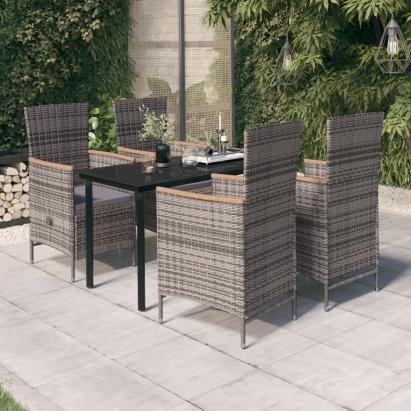 Set mobilier pentru grădină, cu perne, 5 piese, gri GartenMobel Dekor