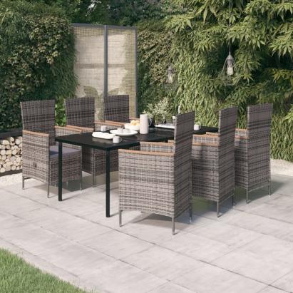 Set mobilier pentru grădină, cu perne, 7 piese, gri GartenMobel Dekor