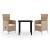 Set mobilier de grădină, cu perne, 3 piese, bej GartenMobel Dekor