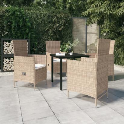 Set mobilier pentru grădină, cu perne, 5 piese, bej GartenMobel Dekor