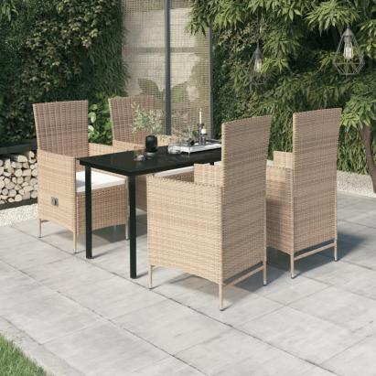 Set mobilier pentru grădină cu perne, 5 piese, bej GartenMobel Dekor