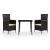 Set mobilier de grădină cu perne, 3 piese, negru GartenMobel Dekor