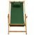 Scaun de plajă pliabil, verde, lemn masiv de eucalipt, textil GartenMobel Dekor