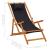 Scaun de plajă pliabil, negru, lemn masiv de eucalipt, textil GartenMobel Dekor