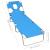 Șezlong de plajă pliabil cu tetieră, albastru turcoaz, oțel GartenMobel Dekor