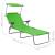 Șezlong cu baldachin, verde, oțel GartenMobel Dekor