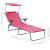 Șezlong cu baldachin, roz, oțel GartenMobel Dekor