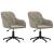 Scaune rotative de bucătărie, 2 buc., gri deschis, catifea GartenMobel Dekor