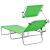 Șezlong pliabil cu copertină, verde, aluminiu GartenMobel Dekor