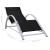Șezlong, negru, textilenă și aluminiu GartenMobel Dekor