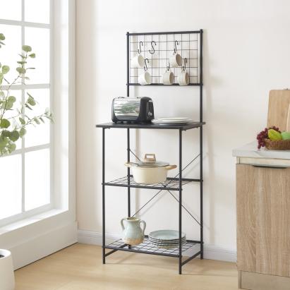 Küchenregal Nibe 150x60x42 cm Marmoroptik [en.casa]