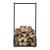Suport pentru lemne de foc Thisted 50x35x95 cm, negru, din otel