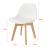 Set 2 scaune pentru copii Elvdal, albe, tapițate, ergonomice