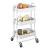 Cărucior de bucătărie Pyhäntä cu 3 rafturi și roți, alb, [en.casa]