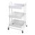 Cărucior de bucătărie Pyhäntä cu 3 rafturi și roți, alb, [en.casa]