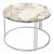Couchtisch Aulum 50 x 70 cm Marmor, weiß / Silber [en.casa]