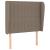 Tăblie de pat cu aripioare gri taupe 93x23x118/128 cm textil GartenMobel Dekor
