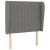 Tăblie de pat cu aripioare gri închis 103x23x118/128 cm textil GartenMobel Dekor