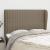 Tăblie de pat cu aripioare gri taupe 147x23x118/128 cm textil GartenMobel Dekor