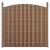 Gard de gradina WPC cu arc, 3 panouri, 185x562 cm, maro