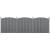 WPC Gartenzaun mit Rundbogen (165-185)x562 cm Grau [neu.holz]