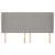 Tăblie de pat cu aripioare gri deschis 203x23x118/128 cm textil GartenMobel Dekor