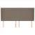 Tăblie de pat cu aripioare gri taupe 203x23x118/128 cm textil GartenMobel Dekor