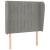 Tăblie de pat cu aripioare gri deschis 83x23x118/128 cm catifea GartenMobel Dekor