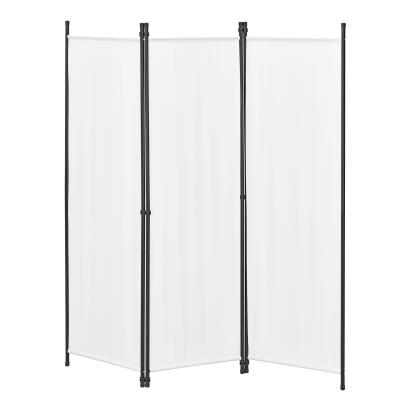 Paravan despărțitor Huesca, 3 panouri, 150x171 cm, alb, en.casa