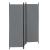 Paravan despărțitor pliabil Huesca, 3 panouri, 150x171 cm, gri închis