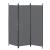 Paravan despărțitor pliabil Huesca, 3 panouri, 150x171 cm, gri închis