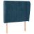 Tăblie pat cu aripioare albastru închis 83x23x118/128cm catifea GartenMobel Dekor