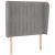 Tăblie de pat cu aripioare gri deschis 93x23x118/128 cm catifea GartenMobel Dekor