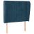 Tăblie pat cu aripioare albastru închis 93x23x118/128cm catifea GartenMobel Dekor