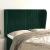 Tăblie pat cu aripioare verde închis 147x23x118/128 cm catifea GartenMobel Dekor
