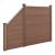 Gard WPC maro cu element înclinat 183x277 cm pentru grădină