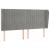Tăblie de pat cu aripioare gri deschis 163x23x118/128cm catifea GartenMobel Dekor