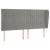 Tăblie de pat cu aripioare gri deschis 183x23x118/128cm catifea GartenMobel Dekor