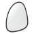 Oglindă de perete Grottole negru mat 62x50 cm [en.casa]