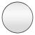 Oglindă de perete rotundă Ordona, negru mat, 60 cm, [en.casa]