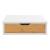 Organizator birou cu sertar si suport monitor, alb/bambus, 30x31 cm